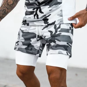Shorts Hybrid grey camo