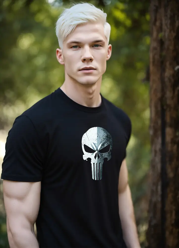 Футболка чоловіча Каратель чорна бавовняна - Зображення 2