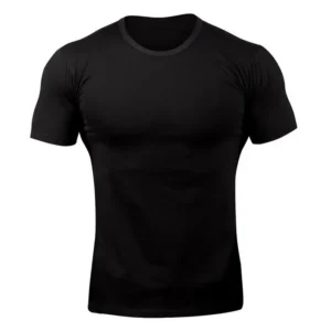 Футболка чоловіча чорна бавовняна