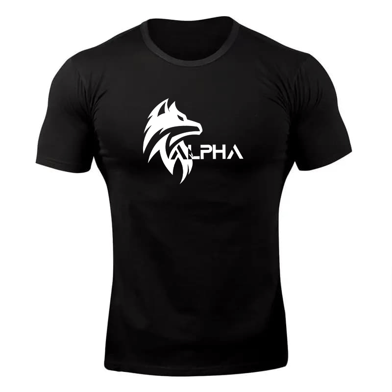 Футболка чоловіча ALPHA чорна бавовняна